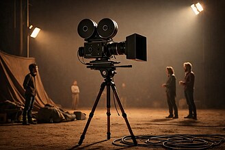Cinematic Camera on Film Set - HD Wallpaper | Free Download | 4K Ultra HD