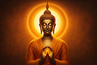 Buddha Holding Divine Light in Palms - HD Wallpaper | Free Download | 4K Ultra HD