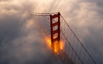 Golden Gate Bridge in Golden Mist - HD Wallpaper | Free Download | 4K Ultra HD