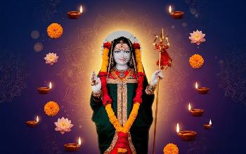 Leuva Patidar Clan Goddess Khodal Maa - HD Wallpaper | Free Download | 4K Ultra HD