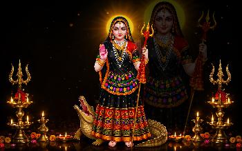 Maa Khodal Blessing Pose - HD Wallpaper | Free Download | 4K Ultra HD