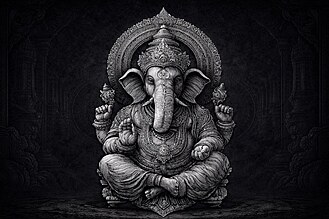 Obsidian Ganpati - HD Wallpaper | Free Download | 4K Ultra HD