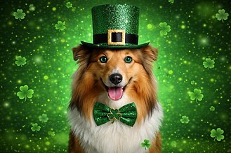 Shamrock Hat Pup - HD Wallpaper | Free Download | 4K Ultra HD