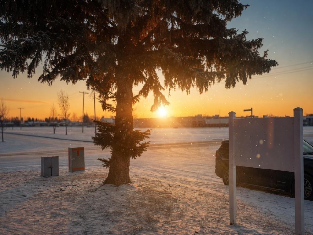 Winter tree sunset 1024x768