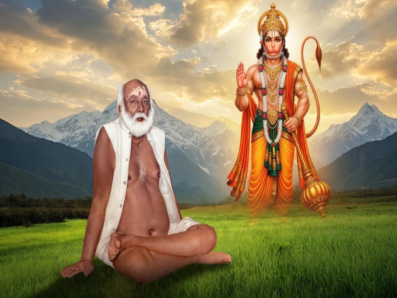 Bapa sitaram with hanuman 1280x960