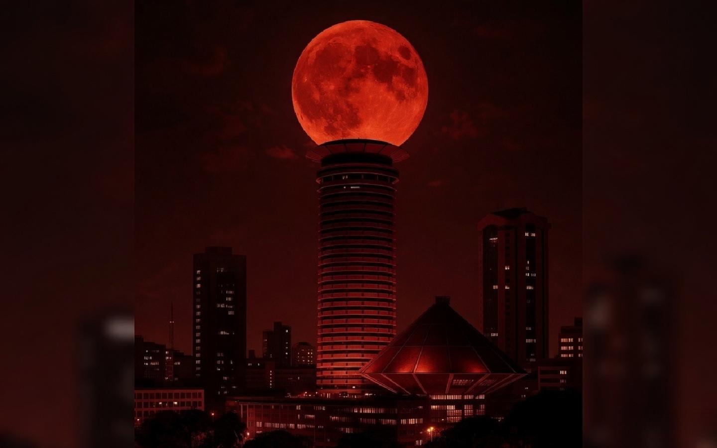 Blood rising moon night 1440x900