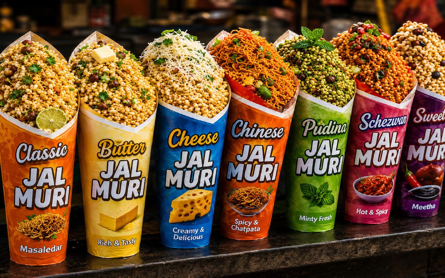 Indian street snack jhal muri 1440x900