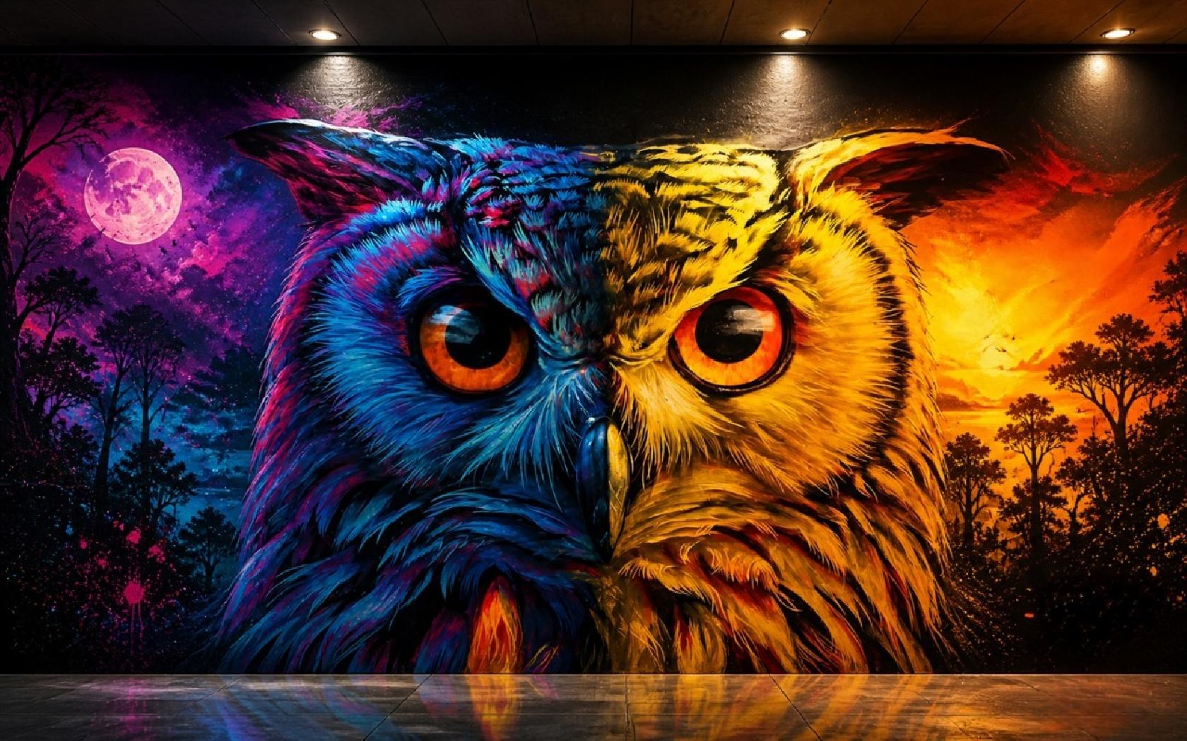 Owl wall art 1680x1050