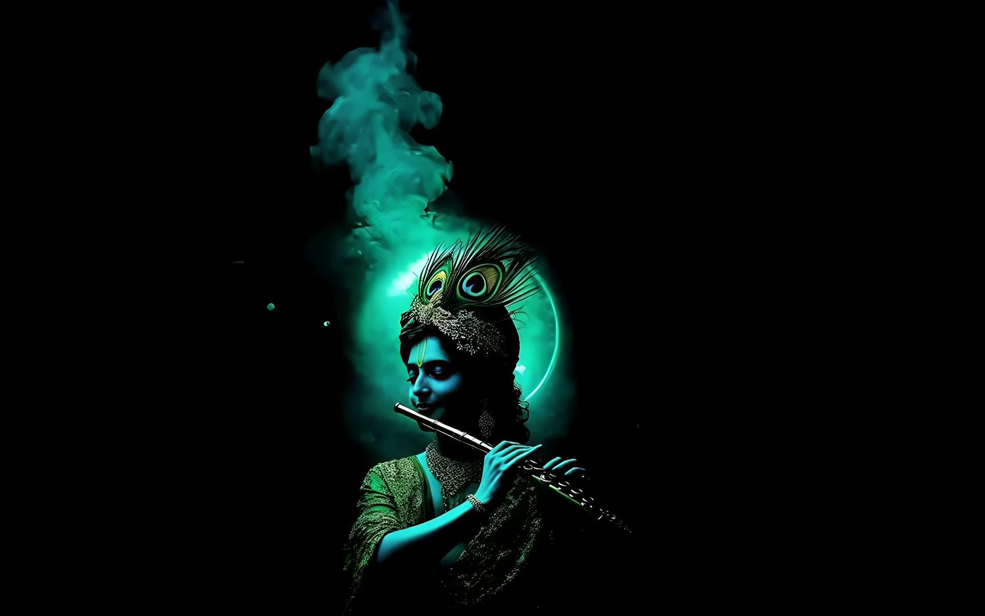 Neon krishna art 1920x1200