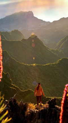 Adventure girl sunset 240x432