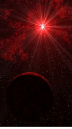 Red burst dark planet 240x432