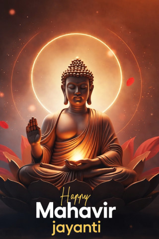 Peaceful wishes for mahavir jayanti 320x480