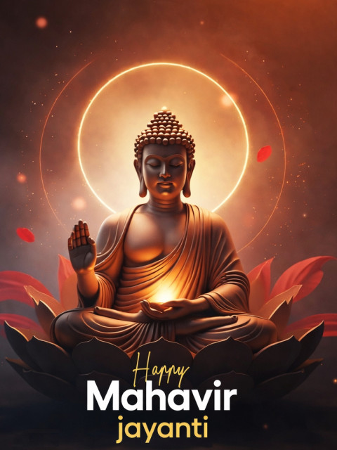 Peaceful wishes for mahavir jayanti 480x640