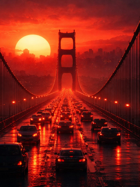 Wet road reflection 480x640