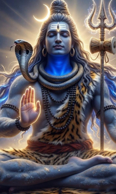God shiva blue cosmic 480x800